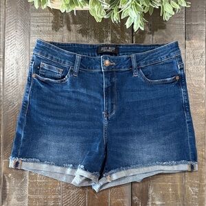 Judy Blue High Rise Cuffed Denim Shorts Size Large JB150036
